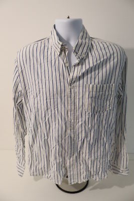 Aeropostale Freizeithemd Herren gestreift blau weiß Medium
