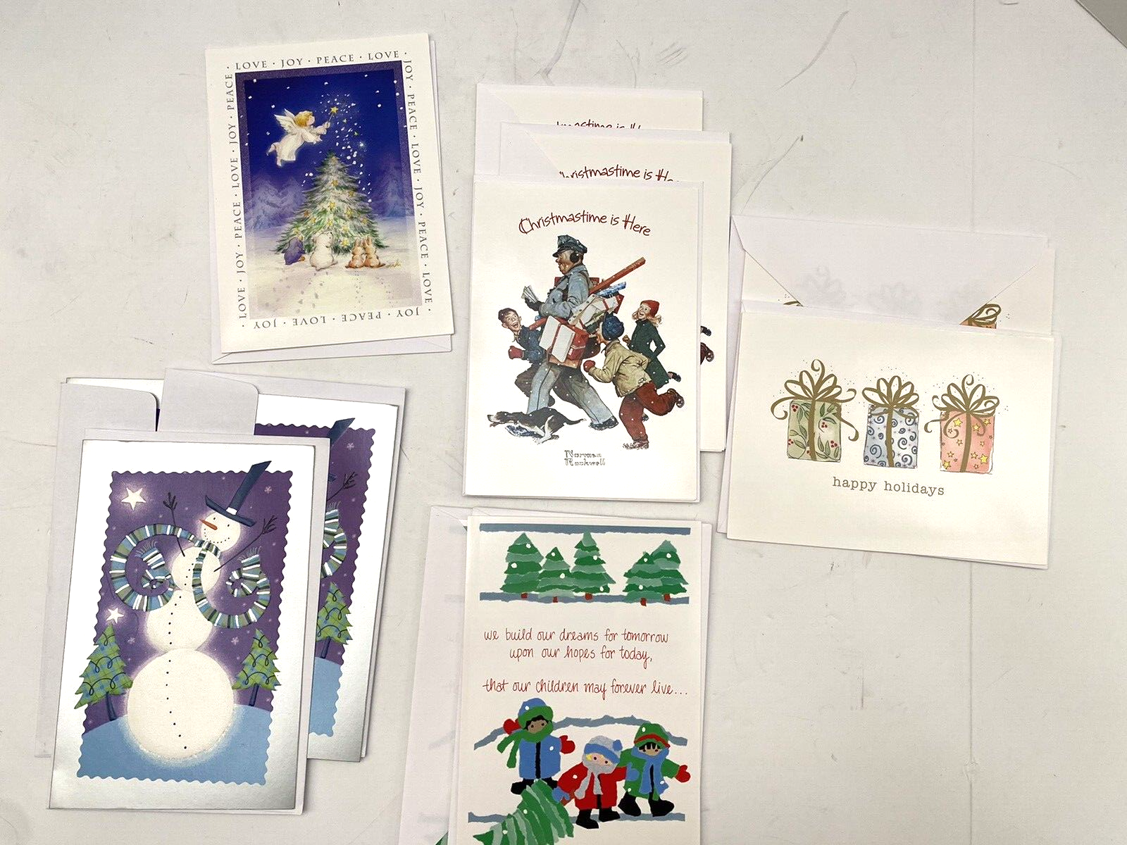 11 Vintage MCM Christmas Greeting Cards Unused Lot of 11 Paper Ephemera ...