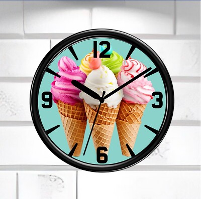 Eis Wanduhr Küchenuhr Ladenuhr Neu Zuhause Geburtstag Geschenk