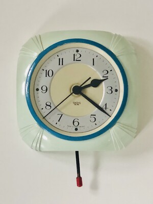 SMITH SECTRIC CLOCK ENGLAND スミスの置き時計 1950's Smiths Sectric Wall Clock, new battery operated pack has
