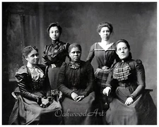 1890s OFFICERS of the BLACK WOMEN'S LEAGUE, Rhode Island, Vintage Photo Reprint