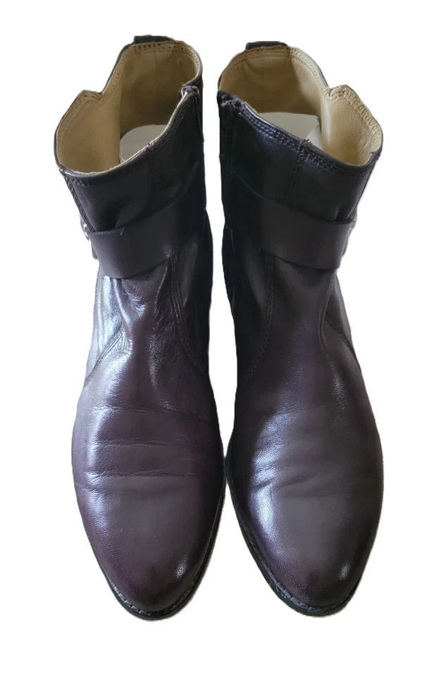 Botines Robert Zur Mujer 100% Cuero Marrón Hechos en India 11 4A Super Delgados Foto 3 de 4