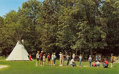 New Jersey 4-H Camp A Class In Archery Stokes Forest Branchville,NJ Vtg Postcard