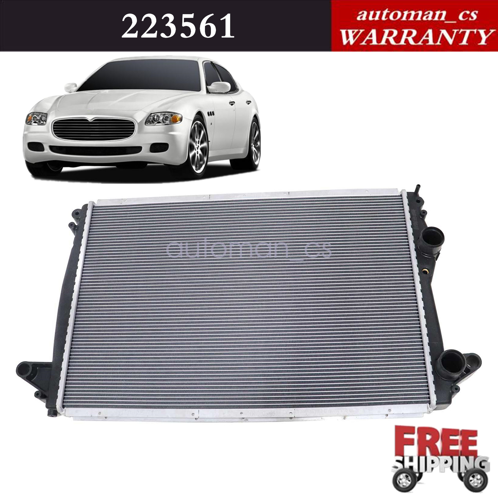 For Maserati Granturismo Quattroporte Cooling Water Radiator Replacment 223561