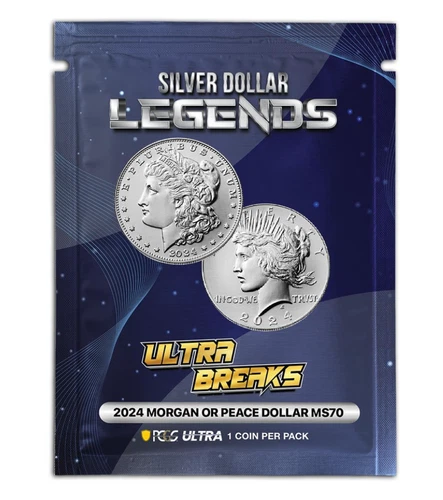 2024 Ultrabreaks Sealed Morgan or Peace Silver Dollar Legends PCGS MS70 Pack