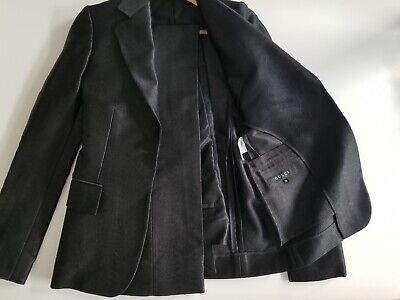 Gucci Black Metallic Satin Blazer and pant suit women size Gucci Black Metallic Satin Blazer and pant suit women size