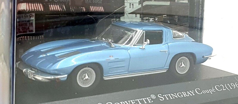 1963 Chevrolet Corvette Stingray C2 Coupe 1/43 Scale Model - Blue by Altaya