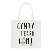 Fitness I Heard Gin Regular Tragetasche Gin Und Tonic Cocktail Lustig Schulter