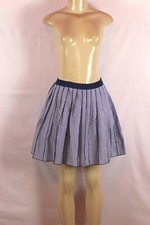 VINEYARD VINES BLUE/WHITE STRIPED PLEATED MINI SKIRT FULLY LINED SIZE 8