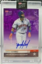 Yordan Alvarez 2019 Topps Now #667 Call-Up RC Autograph Auto Purple #d/25 Astros