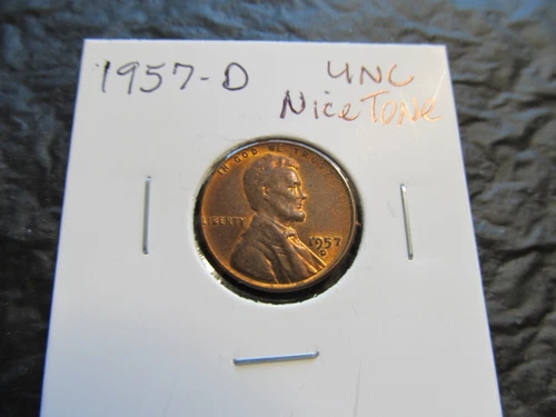 1957-D Lincoln Wheat Penny Uncirculated R/B