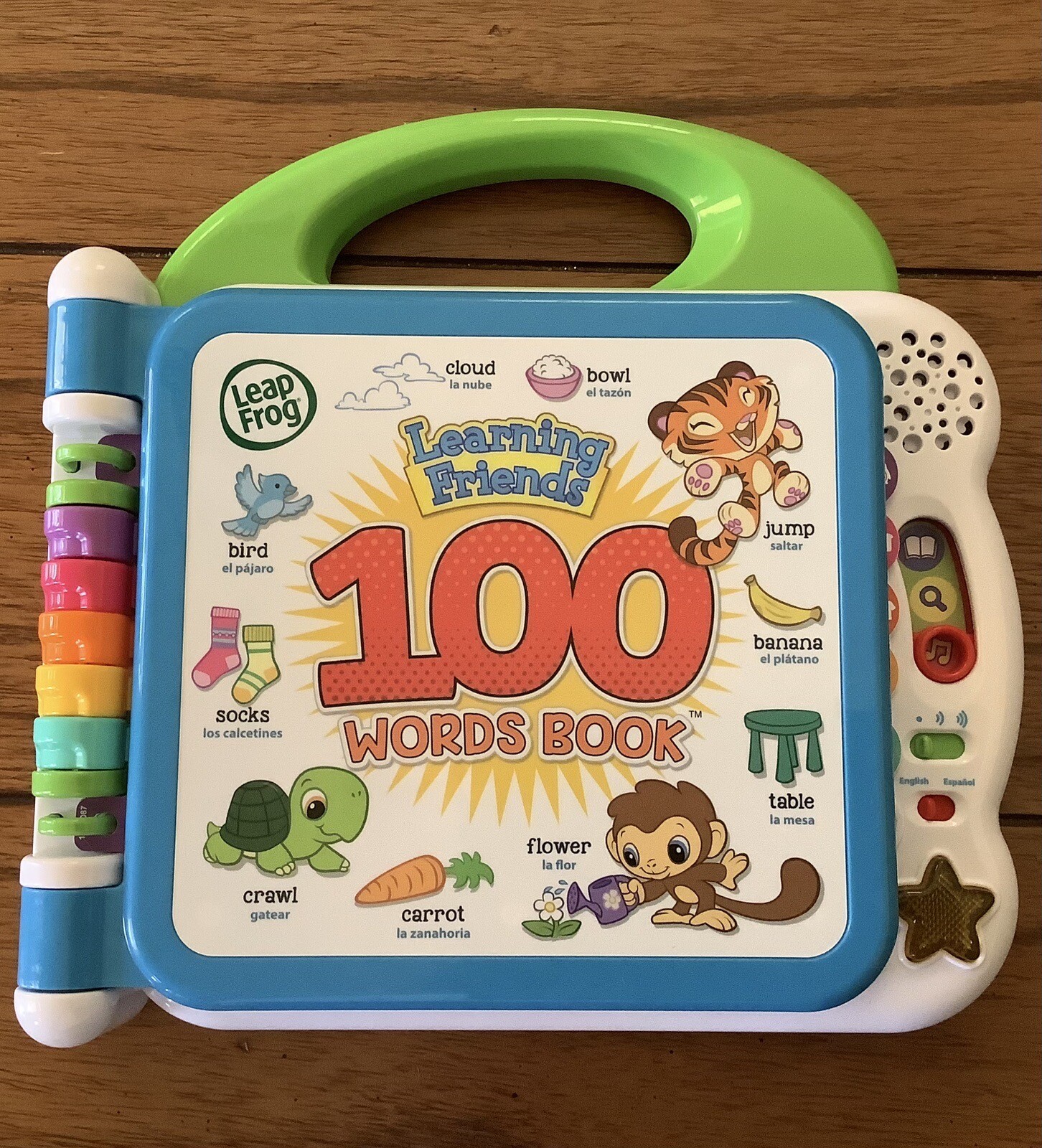 LeapFrog Learning Friends 100 Words Book Toy English Spanish WORKS