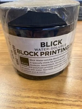 🔥NEW/SEALED🔥 Blick Water Soluble Block Printing Ink - Black, 16 oz Jar