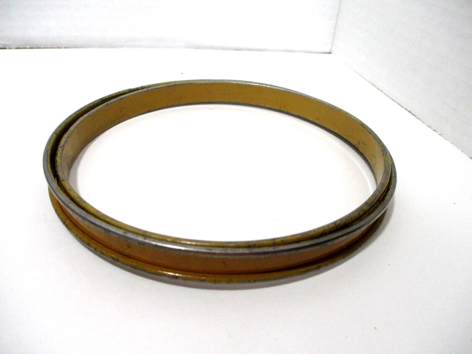 4 Vintage Embroidery Hoops 5" Inch Metal Cork Lined Spring Tension Crafts READ - Image 3 of 4