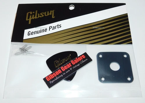 Gibson Les Paul Jack Plate Black Input Cord Output Guitar Parts Custom R9 CS HP