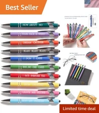 Funny 10PC Ballpoint Pen Pack with Touch Screen Function - Perfect for Gifting