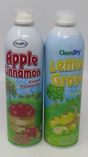 Lot of 2 Chem Dry Carpet Deodorizer 18 Oz Apple Cinnamon and Lemon Grove