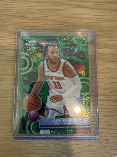 2025-26 Topps Cosmic Chrome #8 Jalen Brunson Green Space Dust Refractor #/75