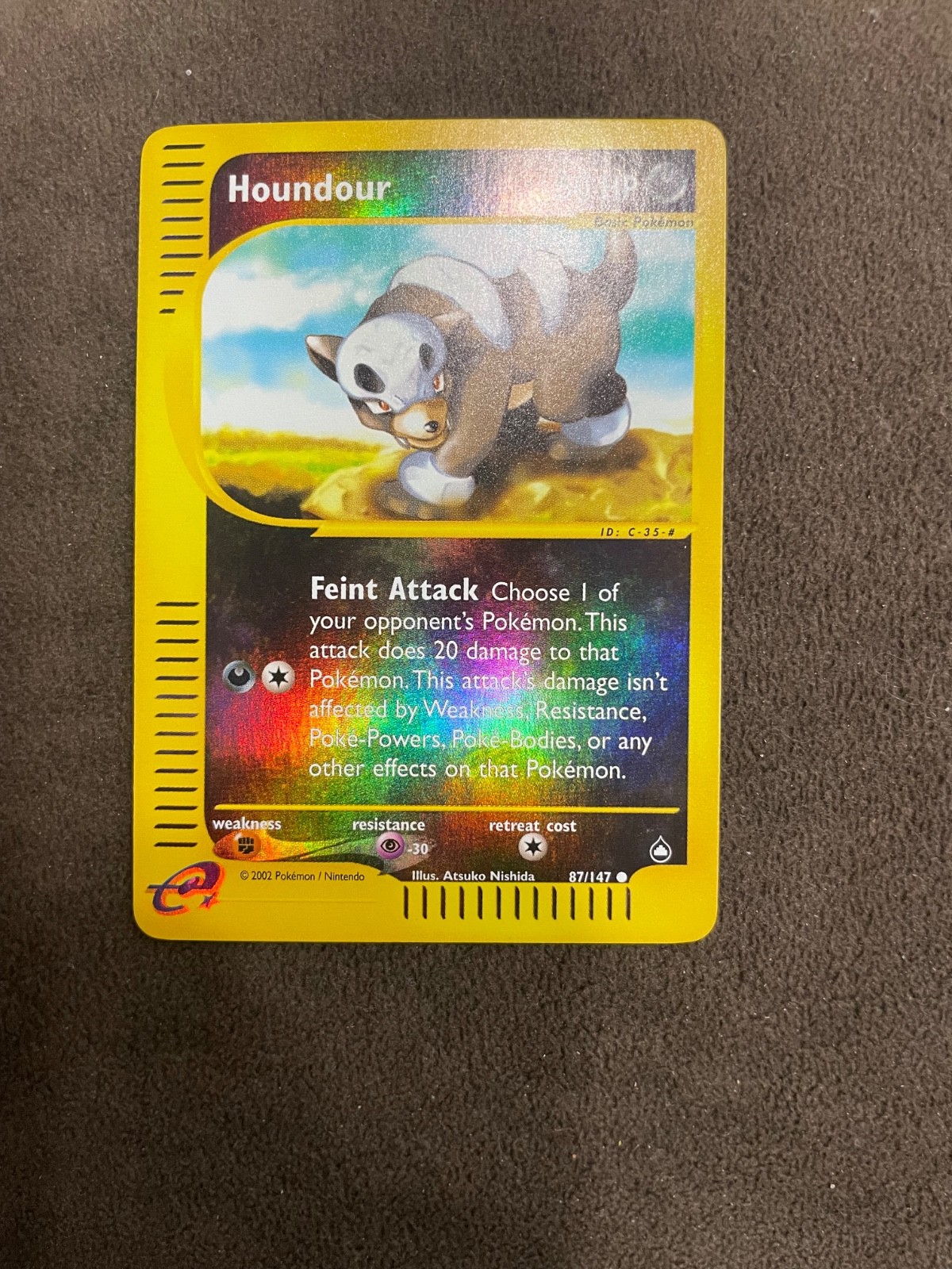 Houndour 87/147 Aquapolis Reverse Holo eReader Pokemon TCG English NM