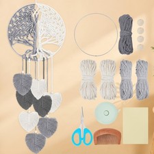 DIY Macrame Kit for Adults Beginners DIY Boho Macrame Leaves Tree of Life Wal...