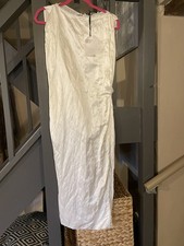 Zara SS Collection 2024 White Crinkle Dress XS Bloggers Rrp £139
