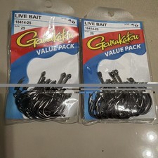 Gamakatsu Live Bait 4/0 Value Pack 25 2 Packs...