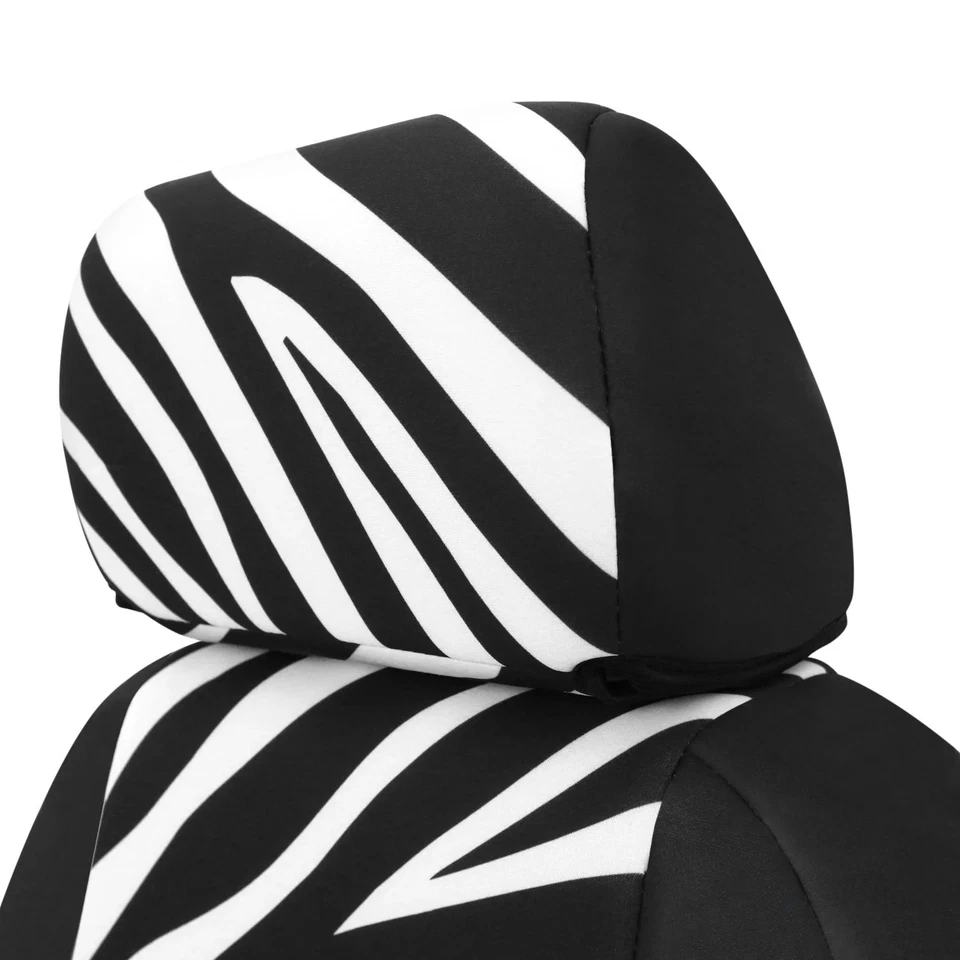 For BMW Z4 19-25 Coverking Neosupreme 1st Row Black & Zebra Custom Seat Covers — 第 2/4 张图片