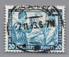Deutsches Reich Michel numéro 505B oblitéré testé
