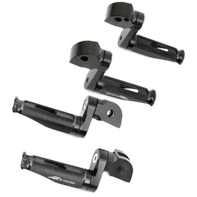 Black 25mm Adjustable Front Rear Foot Pegs MFP For S1 Lightning All Year