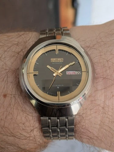 Vintage '77 Seiko 6309-7039 "Disco Ball" Funky Watch, Orig Band, Near-NOS