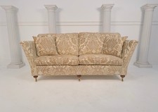 Immaculate Duresta Ruskin 3 Seater Gold Beige Blue Floral Sofa -RRP £4,900