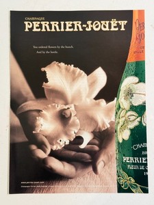Vintage 2000 Perrier Jouet Champagne Flower Advertisement Print Ad