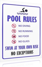 Tin Metal Sign Pool Rules Swimming Pool Pools Patio Wall Decor 8x12