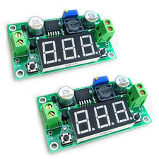 2Pcs LM2596 Adjustable DC-DC Step down Buck Power Convert Module 4.0-40V Input t