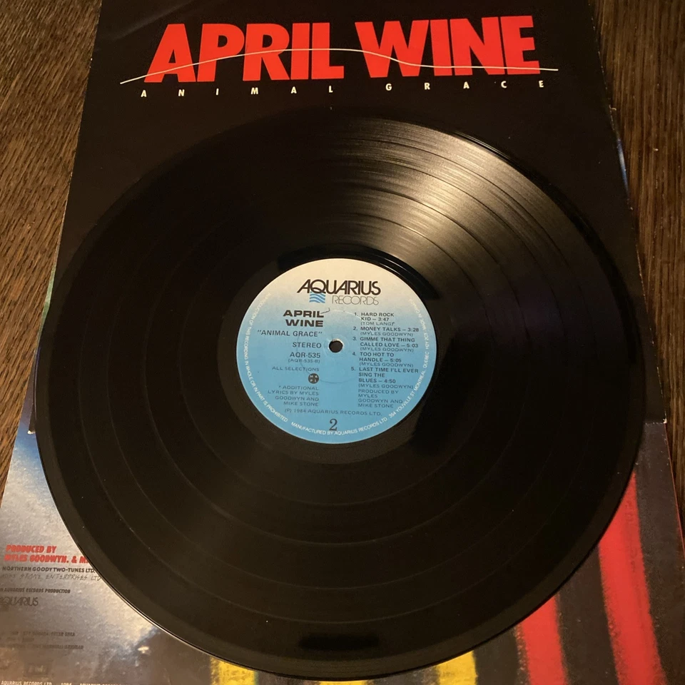 April Wine Animal Grace Vinyl LP Orig Record VG+ - Image 3 of 4