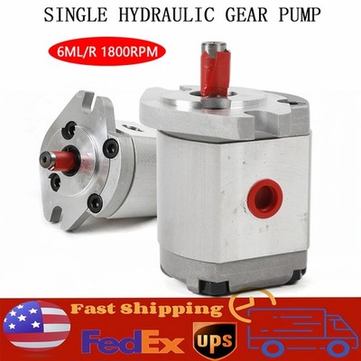 Mini High Pressure Hydraulic Gear Pump SAE Flat Key 6ML/R