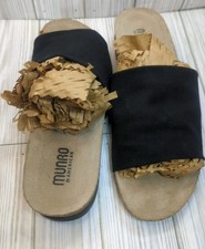 Sandalias Munro Casita Negras Deslizables Talla 8.5 M Costera Verano Excelente