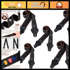 5-Pack Guitar Straps for Acoustic & Electric Bass - Adjustable, Durable, Comfort