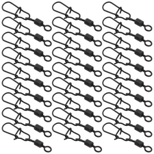 40 Pcs High Strength Alloy Snap Swivels Fishing Lure Connectors For Freshwater