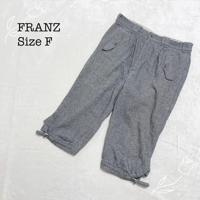 FRANZ Wide Pants Wool Blend Casual Gray Side Pockets