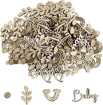 100 Stück Baby-Holzschnitzel-Dekorationen, Babyparty-Requisiten, Babyparty-Dekor