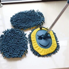 Microfiber Mop for Car Wash, Window,Floor Cleaning Rotatable Long Handle