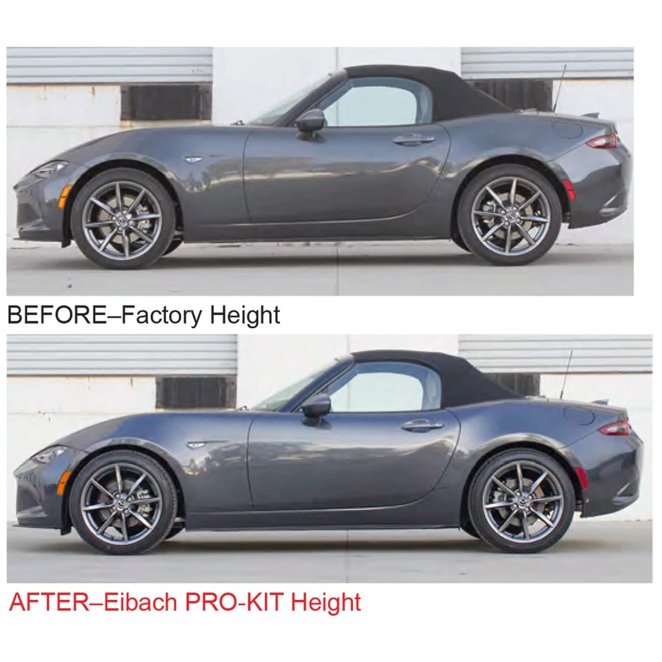 Muelles rebajadores delanteros traseros Eibach E10-55-019-01-22 PRO-KIT para 16-23 MX-5 Miata Foto 3 de 4
