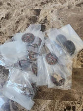 Lot of 25 Enmon Rhinestone Cross Concho Leather Western Round Belt Tack Red