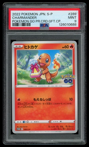PSA 9 MINT Pokemon Japanese Charmander 289/S-P GO Gift Campaign Promo