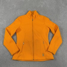 Spyder Core Sweater Jacket Womens L Orange Endure Stryke Full Zip Mid Weight Ski