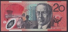 $20 1996 General Prefix vUnc R416c Fraser/Evans Australia Note Scarce