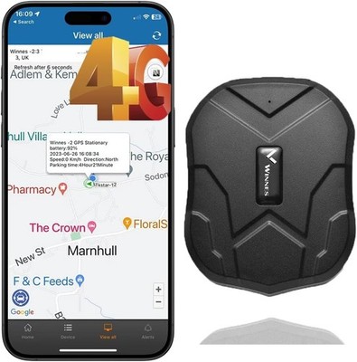 Winnes Auto GPS Tracker TK905-4G Echtzeit Tracking, kein Abo, kostenlose App