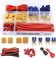 70 Pcs XT60 / XT90 /EC3 / EC5/T-Plug Deans Male Female Connector Adapters 14A...