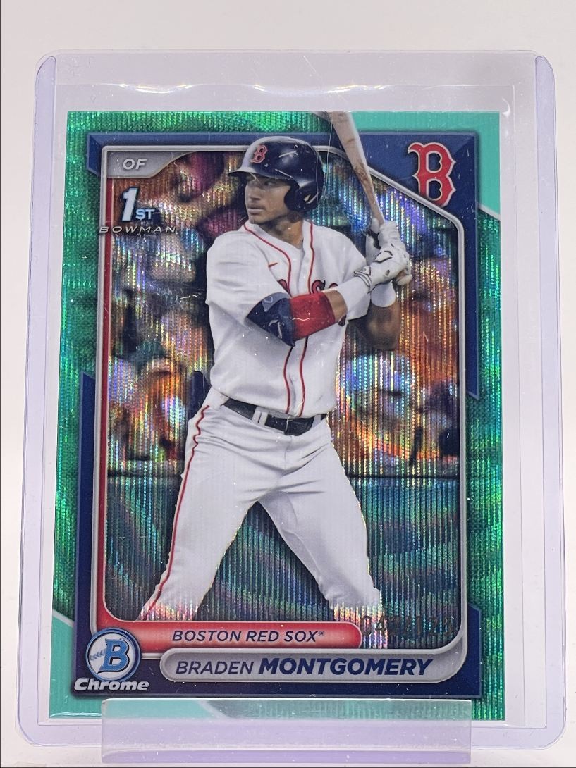 BRADEN MONTGOMERY 2024 BOWMAN CHROME DRAFT 1ST AQUA WAVE /125 Q4034